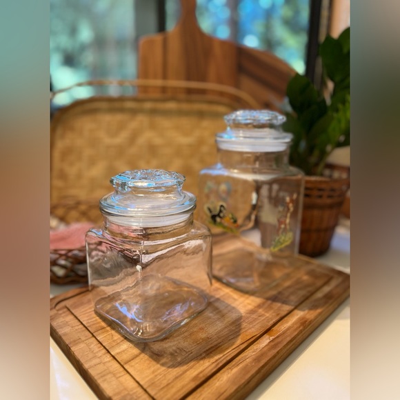 S/2 vintage glass canisters - Picture 3 of 12